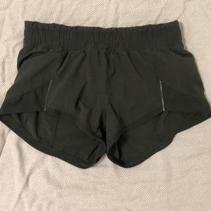 Lululemon Olive Green Running Shorts Size 6